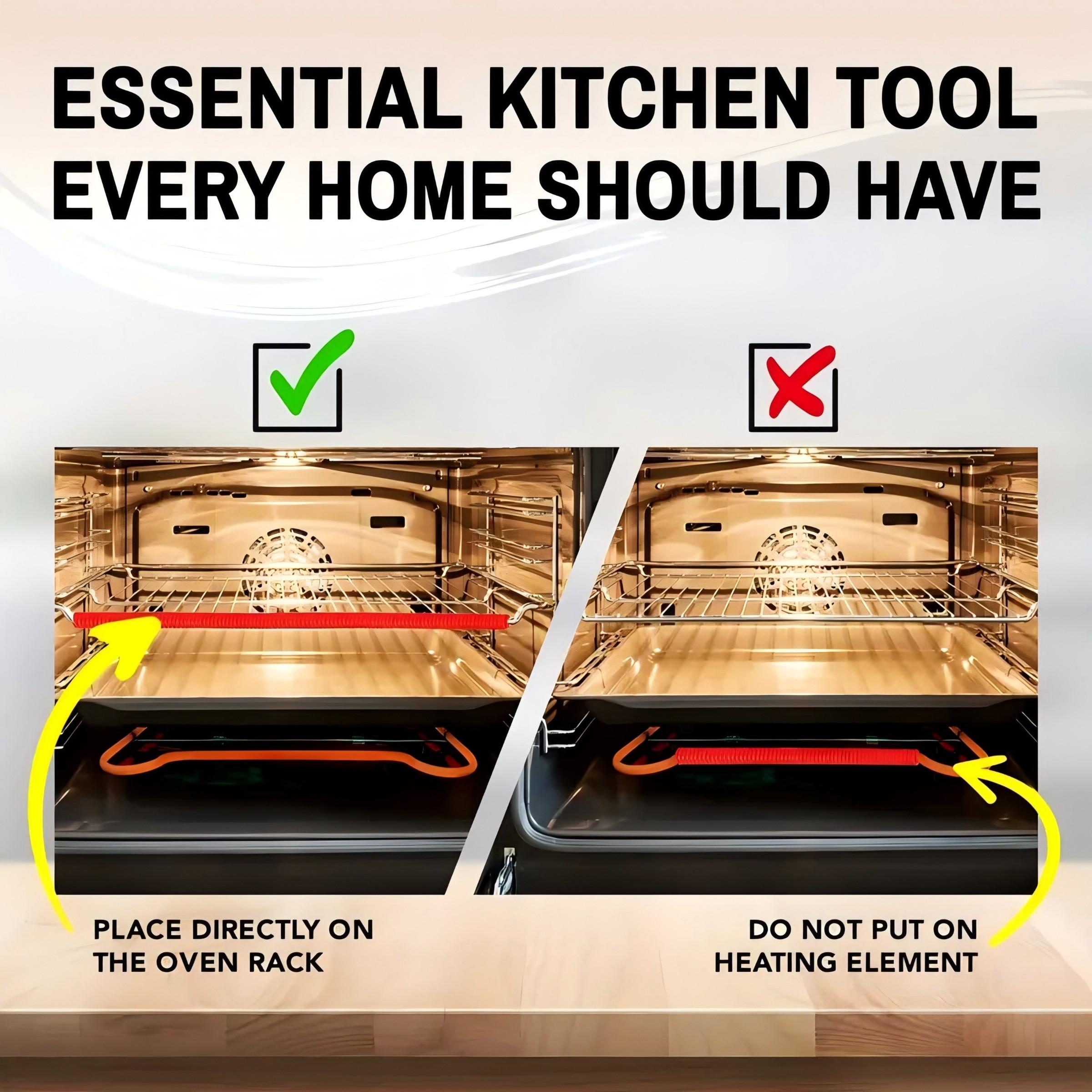 2-Pack Oven Rack Edge Protectors, Heat Resistant, Burn Proof, Kitchen Safety Tools, RV Kitchen Counter Enhancements, Protective Strip