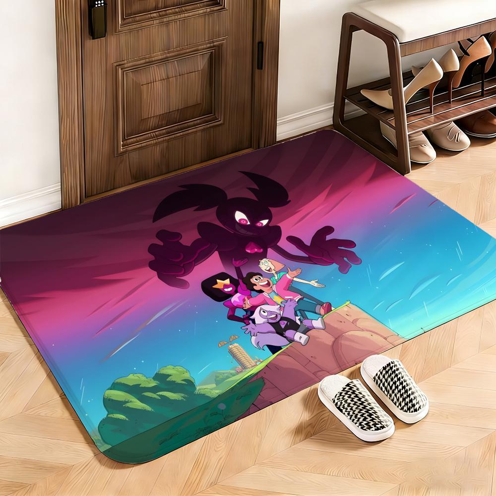 Animation Steven Universe Floor Mat This soft flannel mat provides a cozy Soft flannel mat with quick water absorption, non-slip and durable. Easy to clean, ideal for bathroom and entryway use.