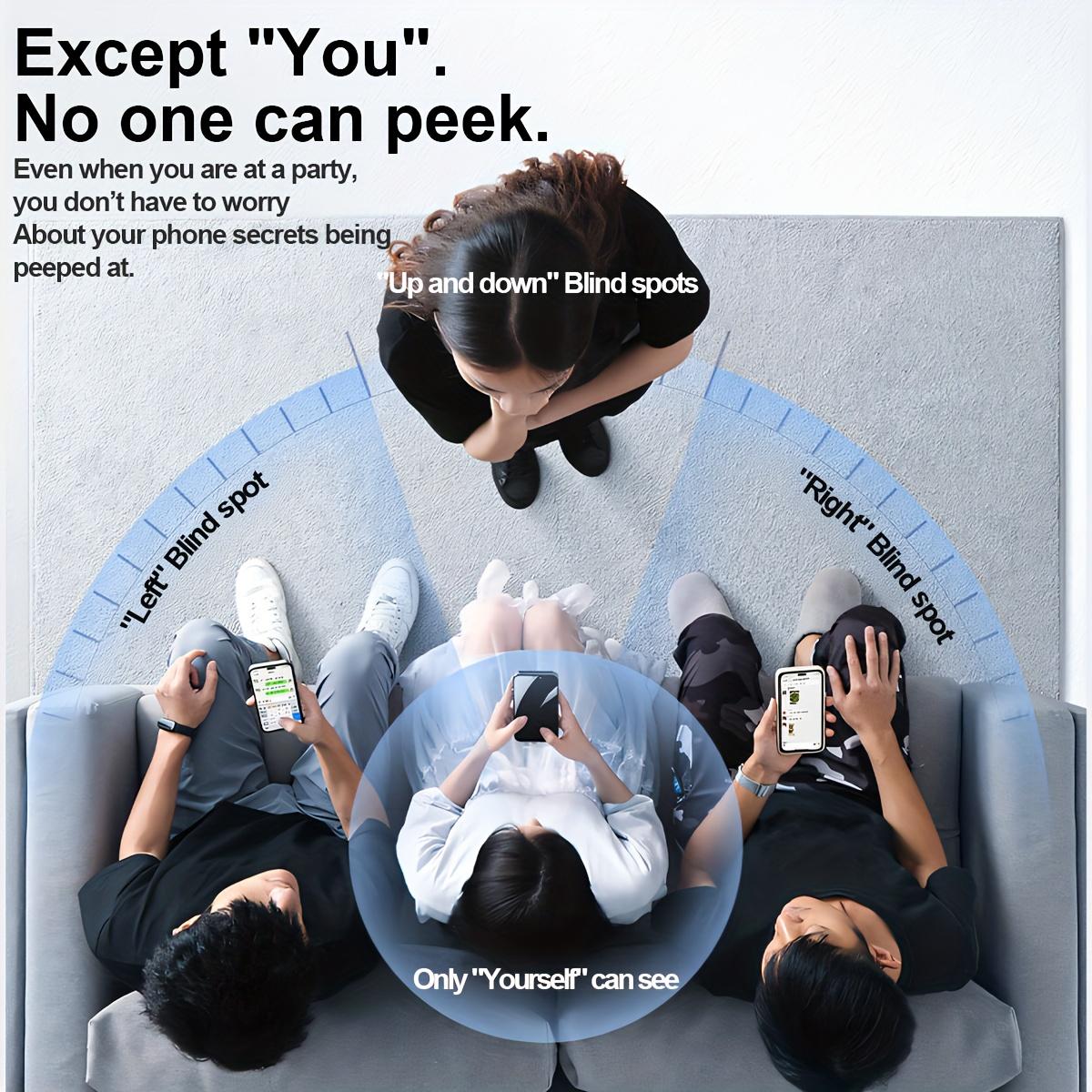 2pcs 4-way 360° Privacy Screen Protector for iPhone 17 Air/17/16/15/14/13/12/11/Pro Max/Pro/Plus/Mini/16e/XR/X/XS/XS MAX,Full Coverage Anti-Spy Protection,Scratch-Resistant,Anti-Fingerprint,Compatible with dynamic islands,Easy to Install,Case-Friendly