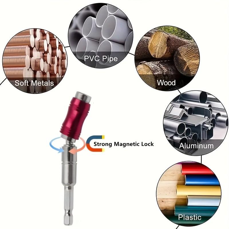 1pc 1/4" Hex Magnetic Ring Replaceable Screwdriver Bits, Drill Hand Tools, Quick Change Holder, Power Drill Socket Adapter Set, High Quality Tough Impact Socket Adapter