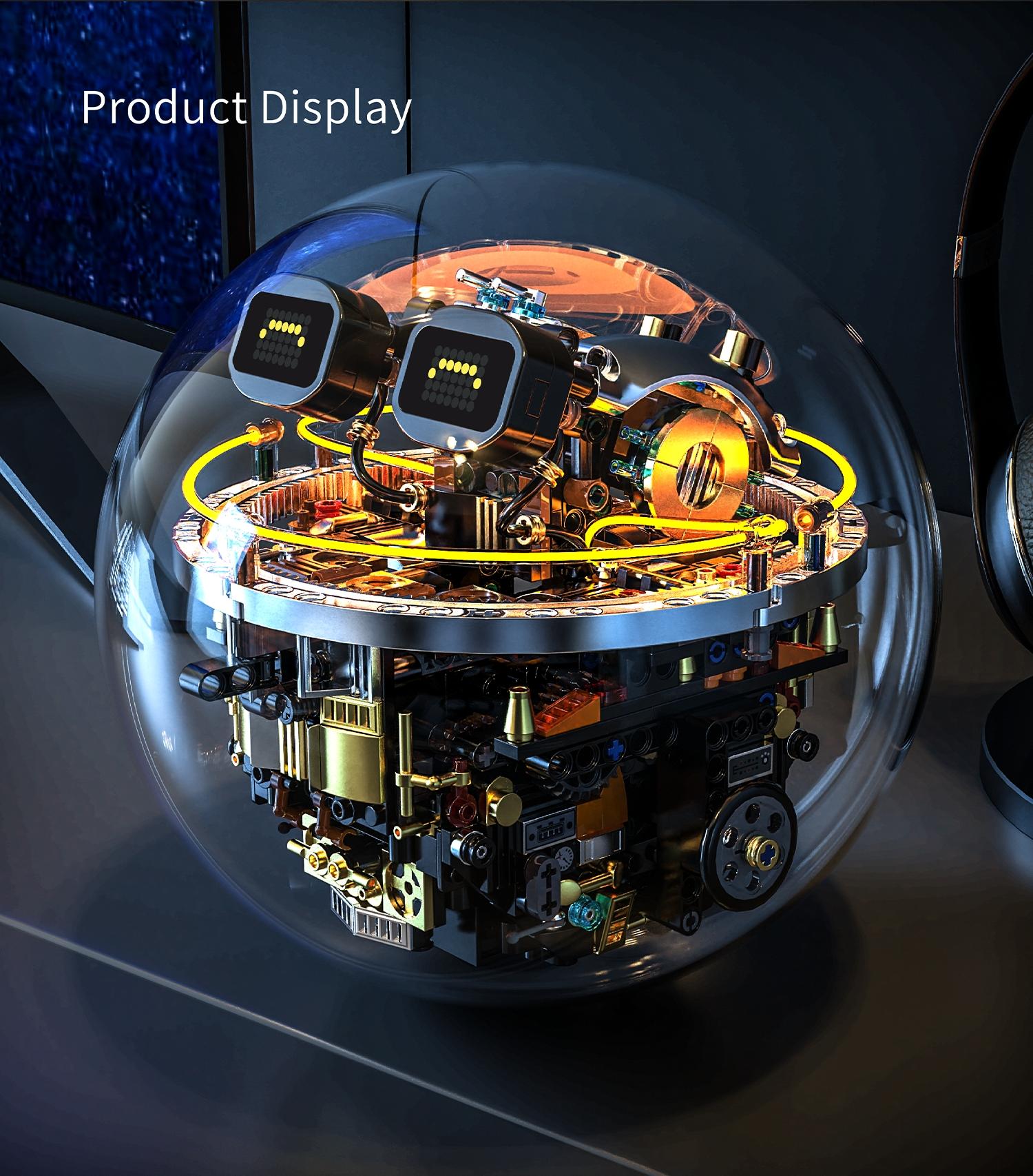 Programmable Sphere Robot RC Kit 804pcs, Stem Education Coding & Assembly Toy, Ideal Gift for Engineers, Architects, Parents