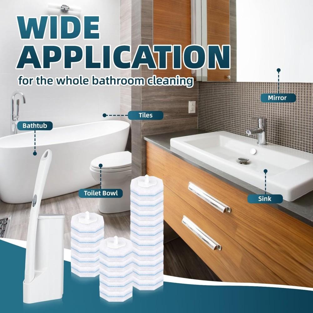 50 Disposable Toilet Cleaning Brush Replacement Heads Durable & Compatible with Most Brushes Separate Design for Hygienic Daily Use High-Quality Materials Easy Install Snap-On Refills 50 Disposable Toilet Cleaning Brush Replacement Heads Durable & Compatible with Most Brushes Separate Design for Hygienic Daily Use High-Quality Materials Easy Install Snap-On Refills