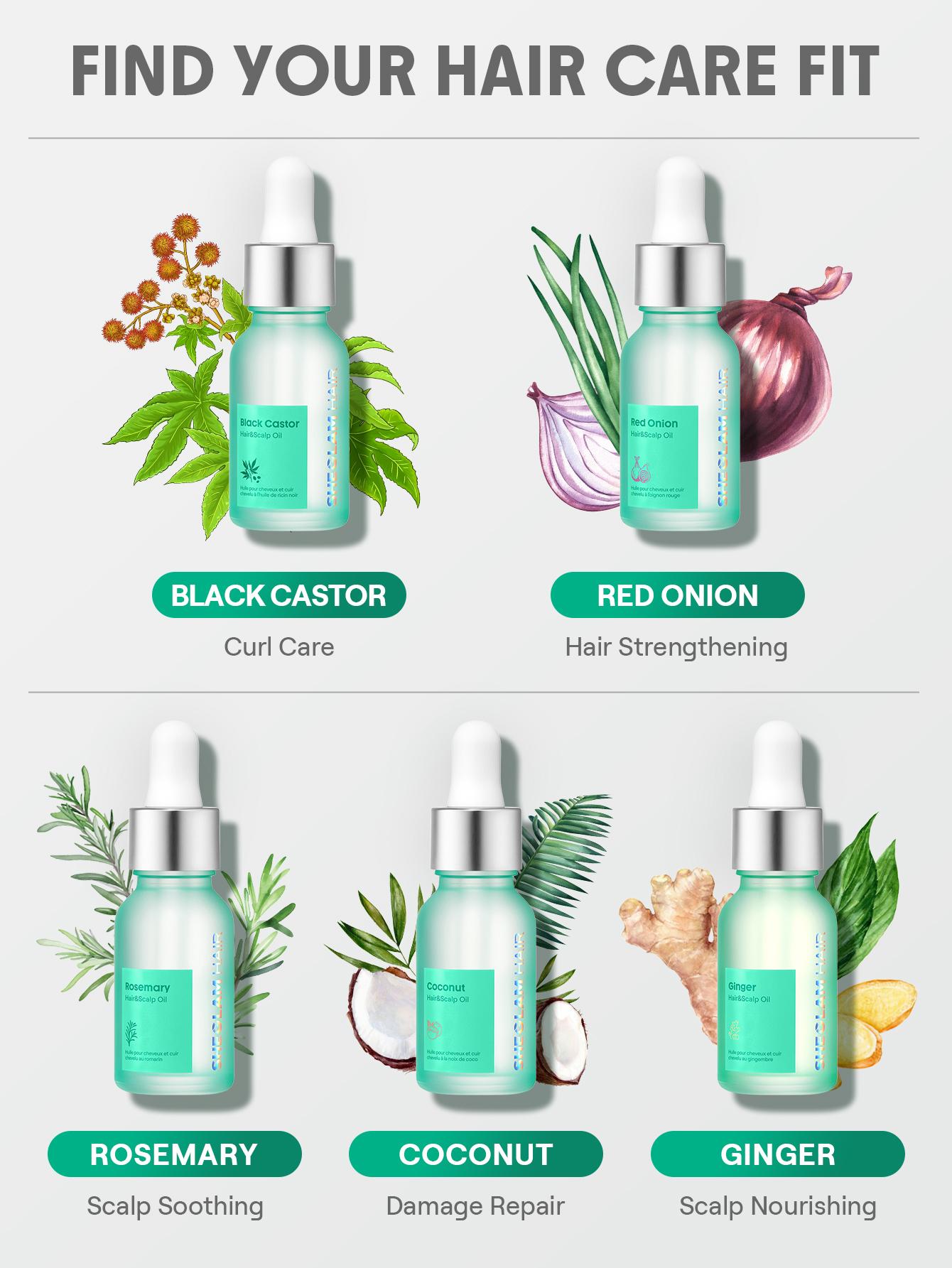 【live only】SHEGLAM HAIR RosemHair Care Esary Hair And Scalp Oil -15ml/0.5Fl Oz,Rosemary Hydrating Oil Serum,Balance Scalp Sebum,Soothe Dry Scalp,Increase Shine & Elasticity,Nourish Hair Follicles,Enriched With Rosemary Oil-Effortlessbeauty-Coachella