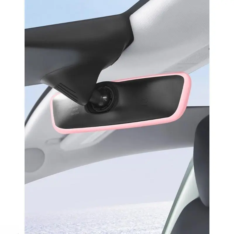 Soft Silicone Car Rearview Mirror Cover (18cm × 5cm) - Lightweight, Anti-Fingerprint, Scratch-Proof Protector with Snug Wrapping Design, Universal Car Interior Decor Accessory