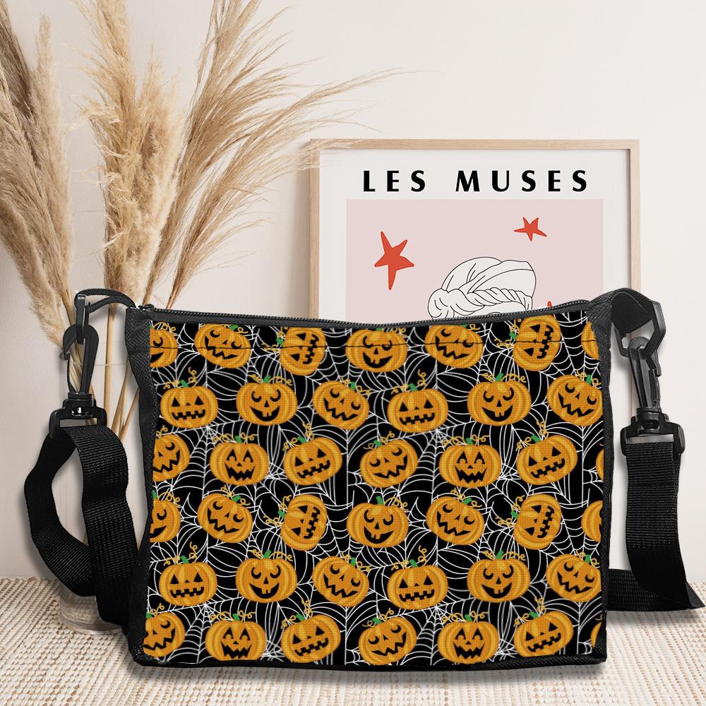 Halloween Pumpkin Print Ladies Shoulder Bag 9.16