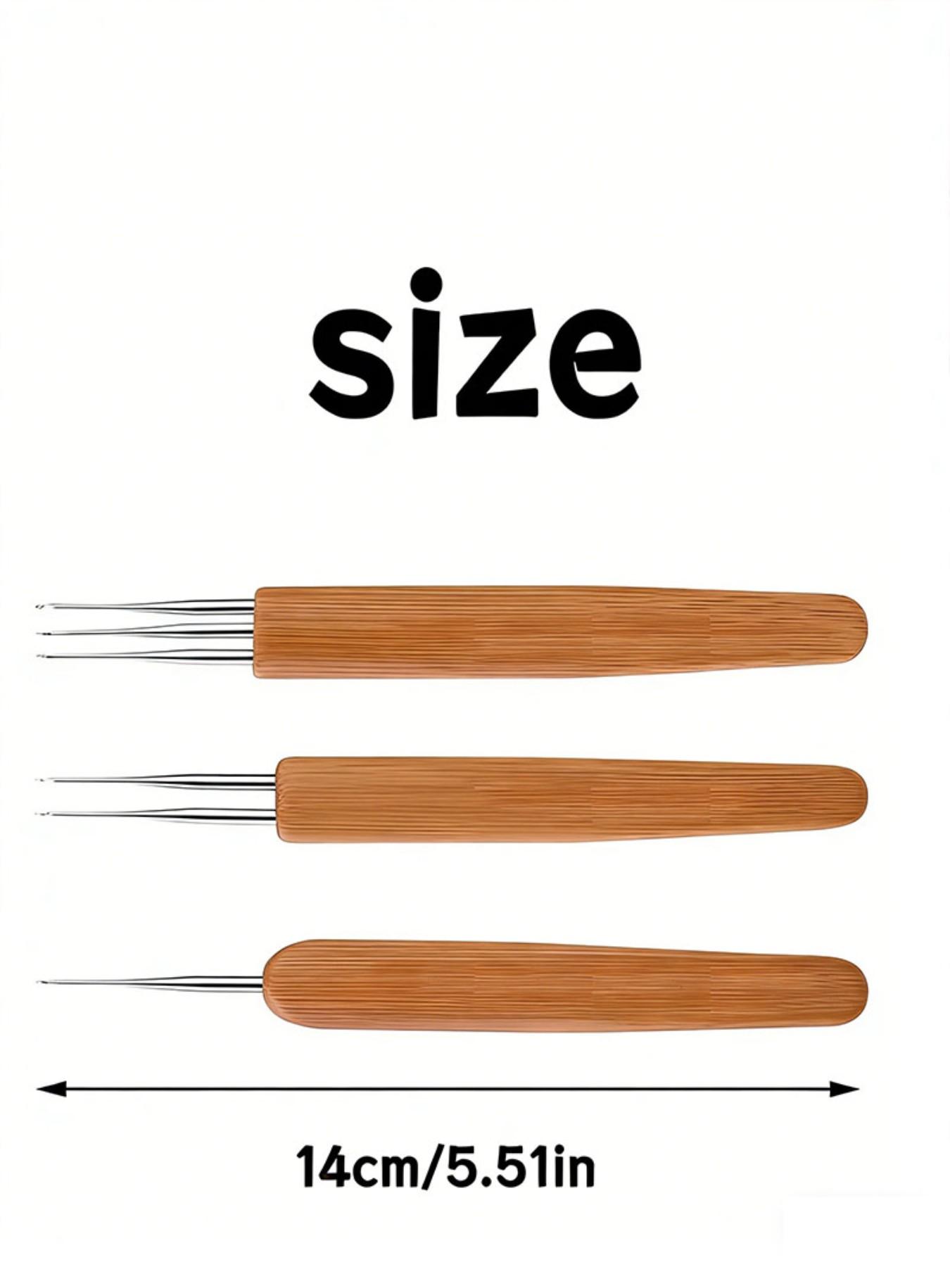 0.5mm High-Quality Wooden Handle Crochet Hook, Precise Needle Tip, Ideal for Wigs, Braiding, Hair Extensions, Handmade Crafting Tools