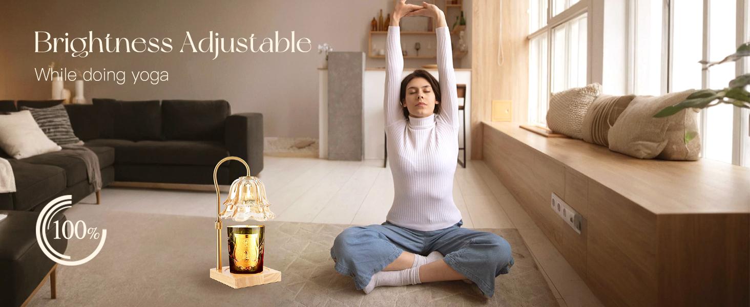 Flower Candle Warmer Lamp with Timer & Dimmer, 2 Bulbs Height Adjustable, Fall Home Front Porch Decor, Thanksgiving Home Decoration, Gift for Birthday，Merry Christmas，TikTokShopBlackFriday