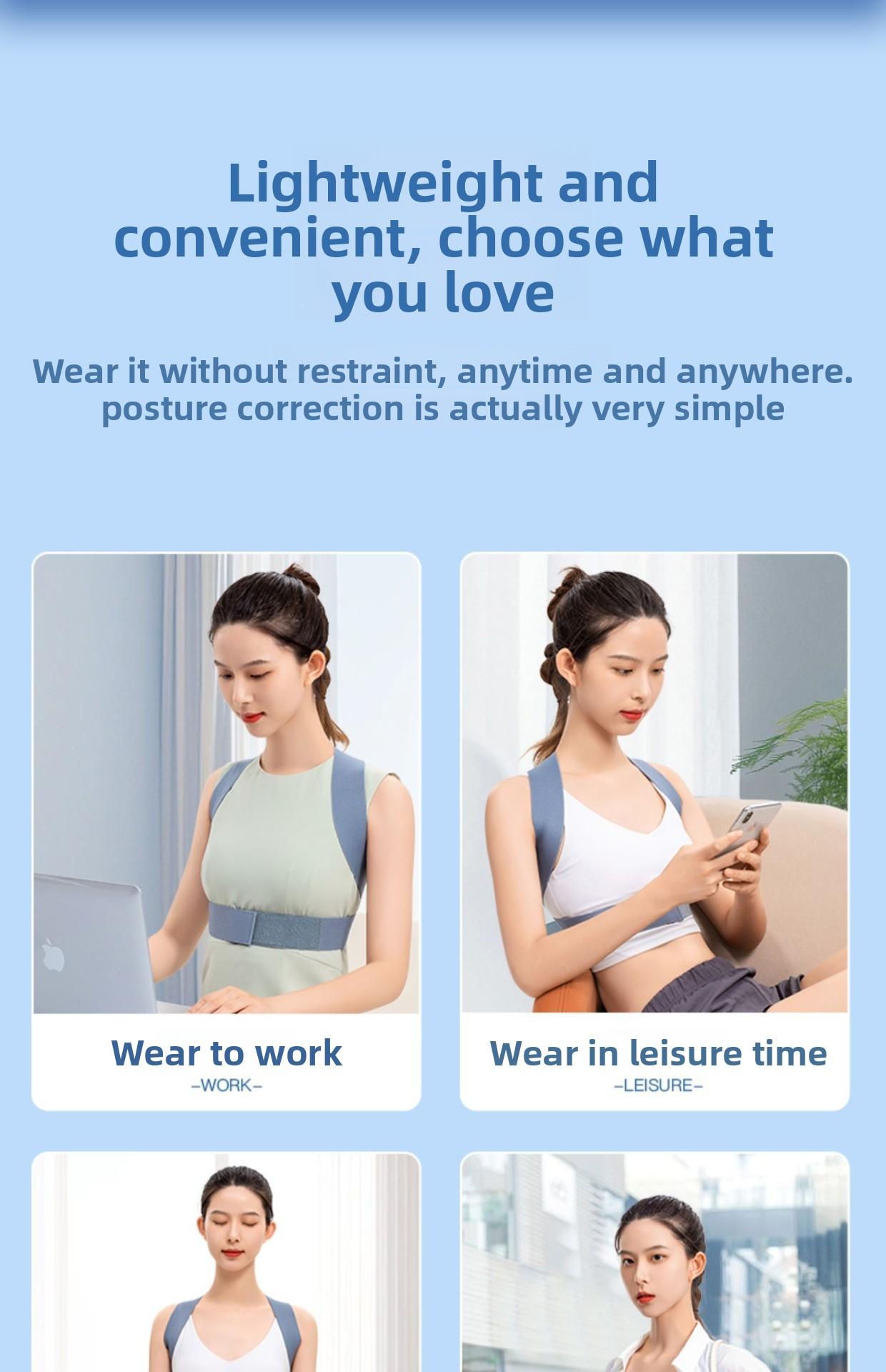 Humpback correction belt for adults, invisible shoulder and back corrector, posture correction device, spinal scoliosis straight back corrector