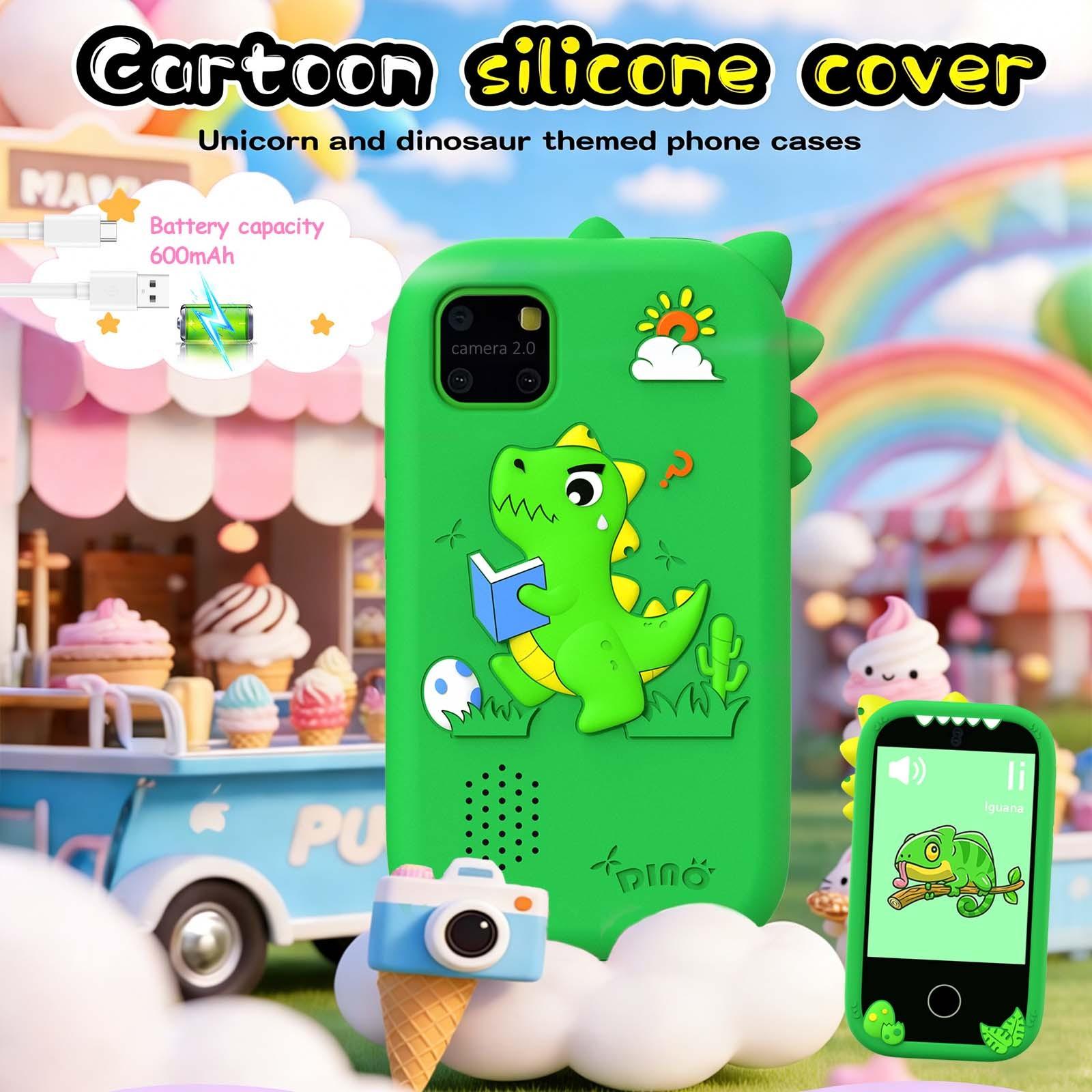 Kids Smart Phone Dual Camera Interactive Toy With 3 Hours Video Play Perfect Holiday Gift For Children