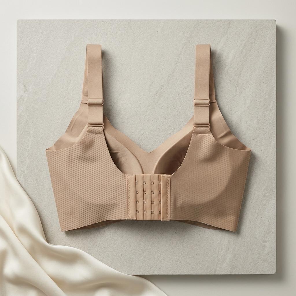 4PCS Solid Seamless Ribbed Push Up Bras, Wirefree Jelly Full Coverage Comfort Everyday Bralette, Plus Size Ultimate Lift Cool Sleep Bra No Padded Underwire