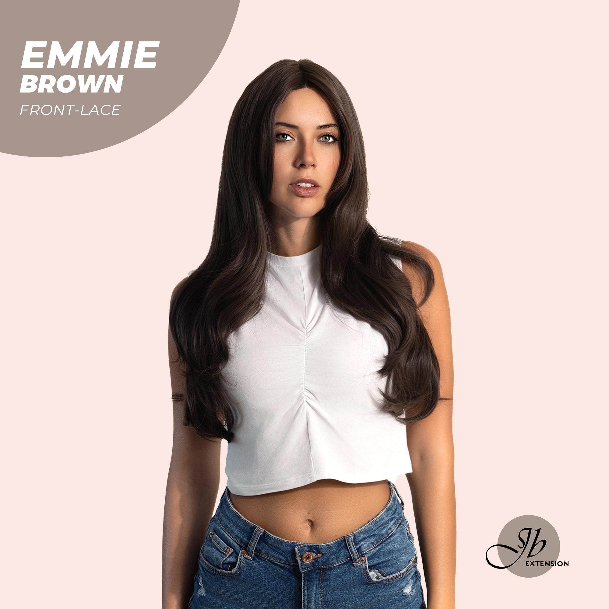 JBEXTENSION 26 Inches Curly Women Wig Pre-Cut Frontlace Glueless Wig EMMIE