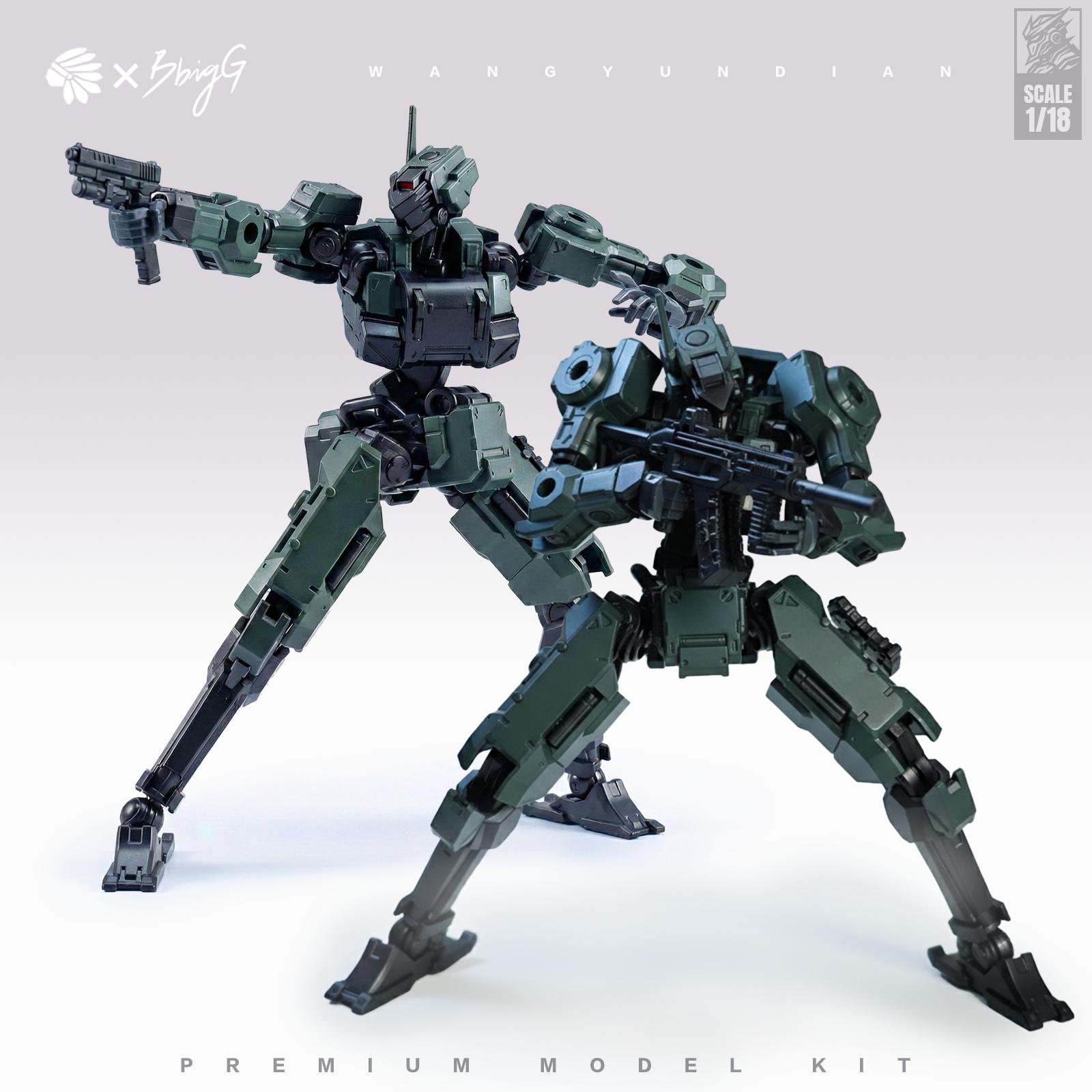 1/18 Scale High Mobility Mecha Model Kit, 3mm Universal Interface, Customizable, Includes Accessories & Display Base, Desert, Metal