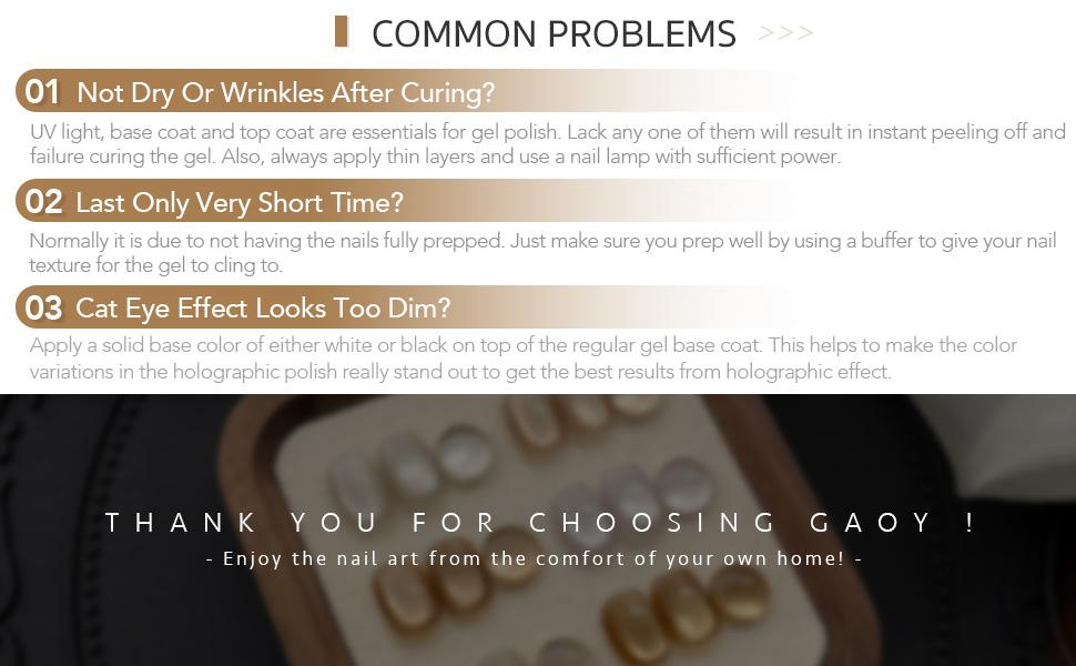 GAOY Crown Jewel Glitter Cat Eye Gel Nail Polish Set with Magnet for Holographic Cat Eye, Salon UV Gel Manicure and Nail Art DIY at Home