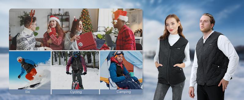 Valentine's Day gift, FathersDayGift,Christmas gift Rrtizan Heated Vest for Men & Women, Lightweight with Battery Pack, Heated Jacket with 3 Settings & 12 Zones, Ideal for Winter Outdoor Hunting & Skiing, 0086-Black Valentine's Day gift, FathersDayGift,Christmas gift Rrtizan Heated Vest for Men & Women, Lightweight with Battery Pack, Heated Jacket with 3 Settings & 12 Zones, Ideal for Winter Outdoor Hunting & Skiing, 0086-Black