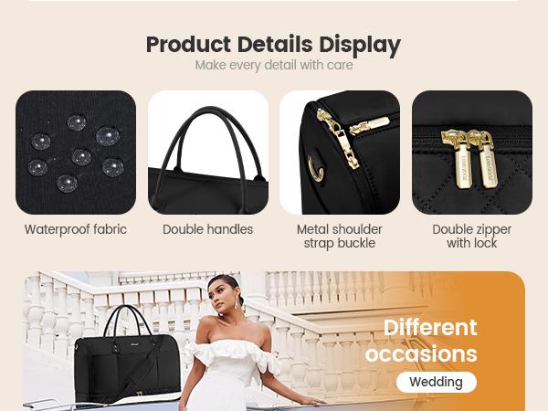 LOVEVOOK Hanging Suitcase Suit Bag for Women with Shoe Compartment and Toiletry Pouch, Convertible 2 in 1 Garment Bag, Waterproof Weekender Bag with Toiletry Bag, Carry On Travel Duffel Bag for Business Trip, Wedding SpringStatements