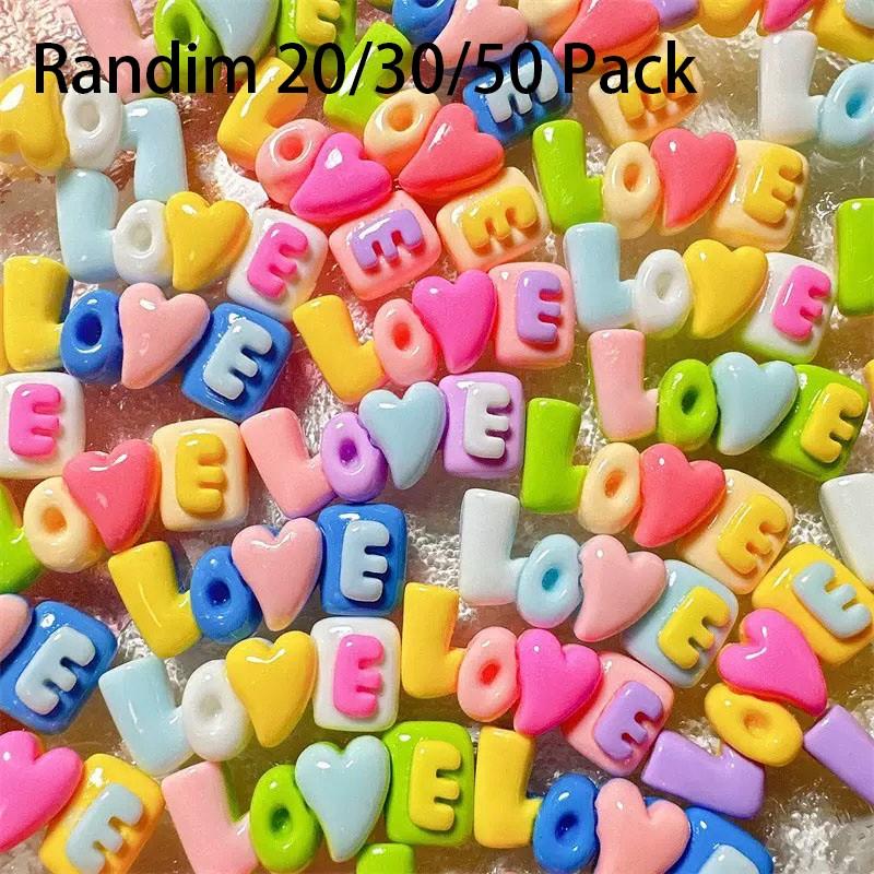 Letter Love Cream Resin Mini Toy, Micro Landscape Decor, Garden Ornament, Dollhouse Decoration, Mini Car Decor, Magical Happy Toy