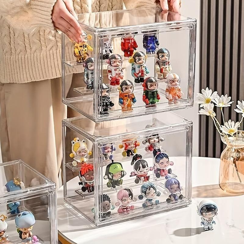 Action Figure Storage Box, Blind Box Doll Organizer, Acrylic Display Case, Transparent Toy Holder, Christmas Valentine New Year Decorations, Clear Storage Box, Acrylic Storage Boxes, Home Storage Supplies