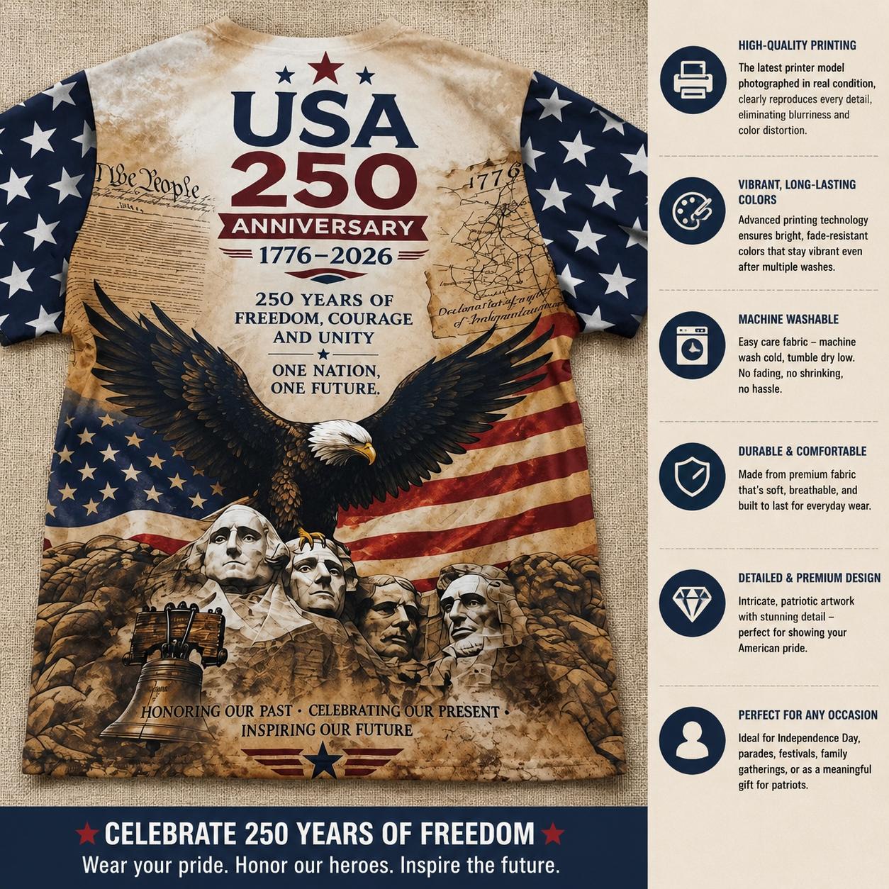 Patriotic American Flag Polo Golf Shirt for Men, 250th Anniversary 1776-2026, Sporty Fitted Design, Ideal for 4th of July Gifts Zippered Polo Patriotic American Flag Polo Golf Shirt for Men, 250th Anniversary 1776-2026, Sporty Fitted Design, Ideal for 4th of July Gifts Zippered Polo