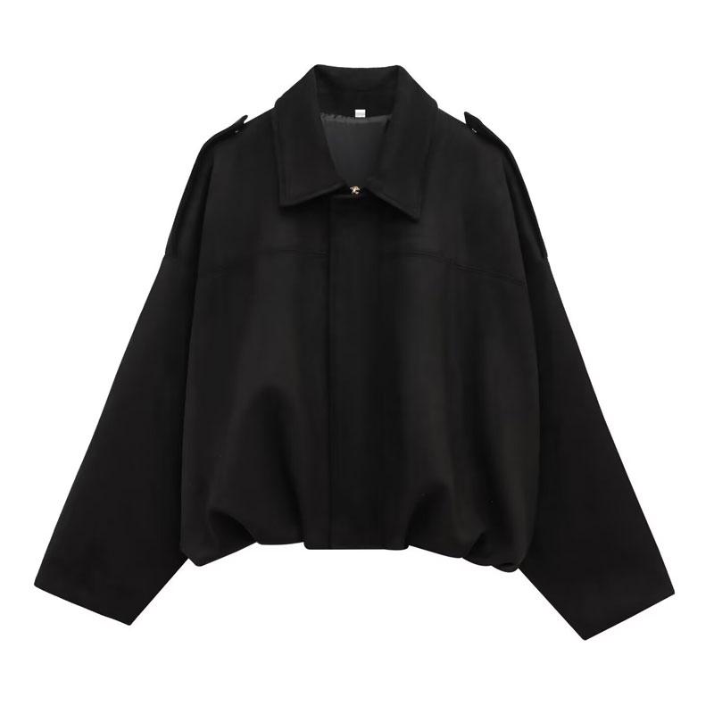 Women's New Aviator Jacket, Casual Zip Up Winter Jacket, Oversized Pilot Jacket Cropped Fit, 2025 Streetwear Short Jacket for Women, Coats, Outerwear, Long Sleeve, Womenswear