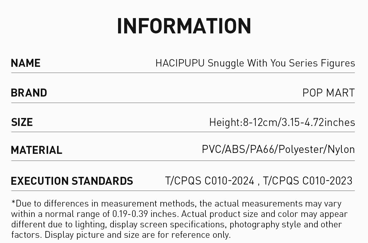 POP MART HACIPUPU Snuggle With You Series Figures, Blind Box, Mystery Box