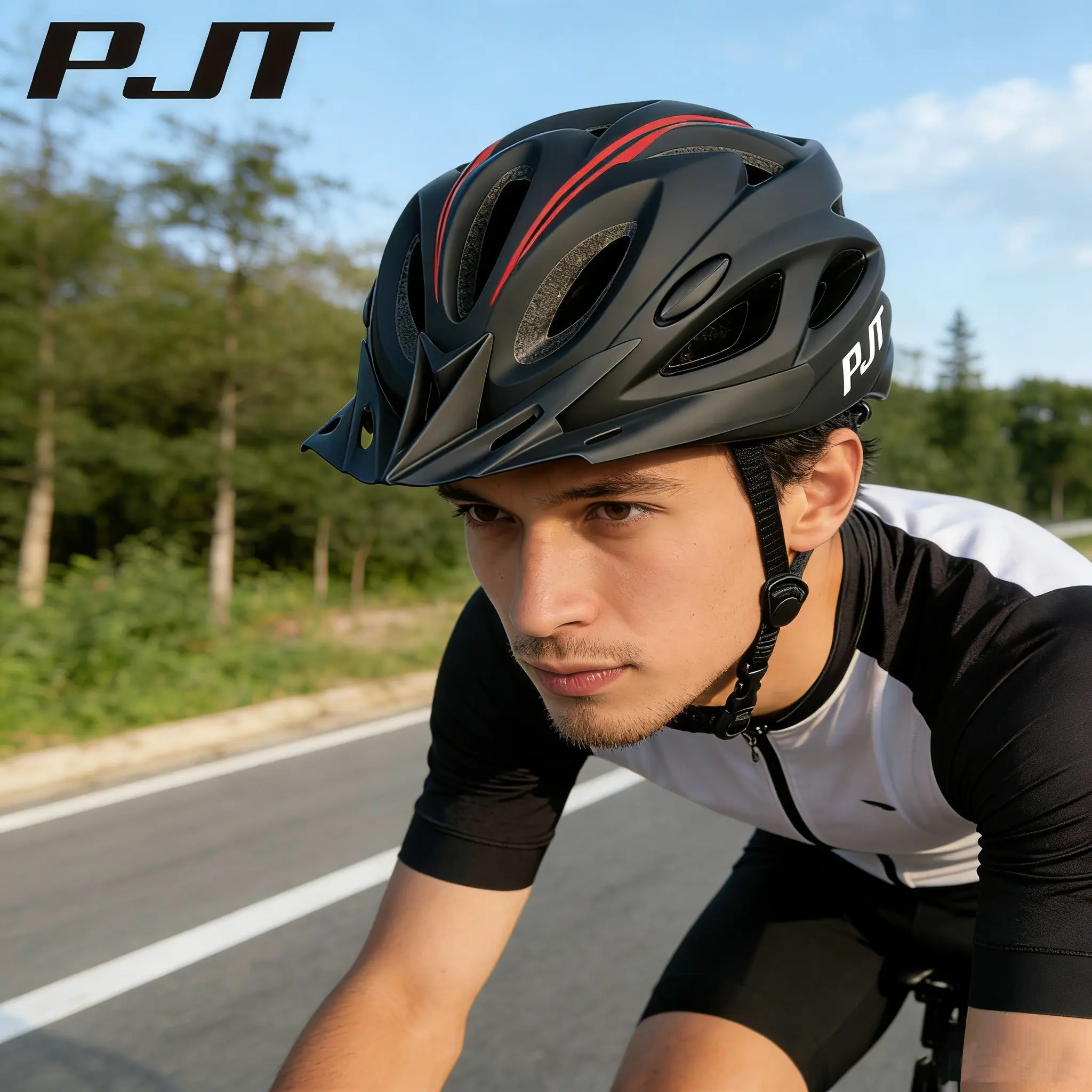 Ultra-Light Bicycle Helmet PC+eps, Ventilated Outdoor Sport Cycling Helmet with Sunshade, Integrated Safety Cap, Bike Accessories, 1pc