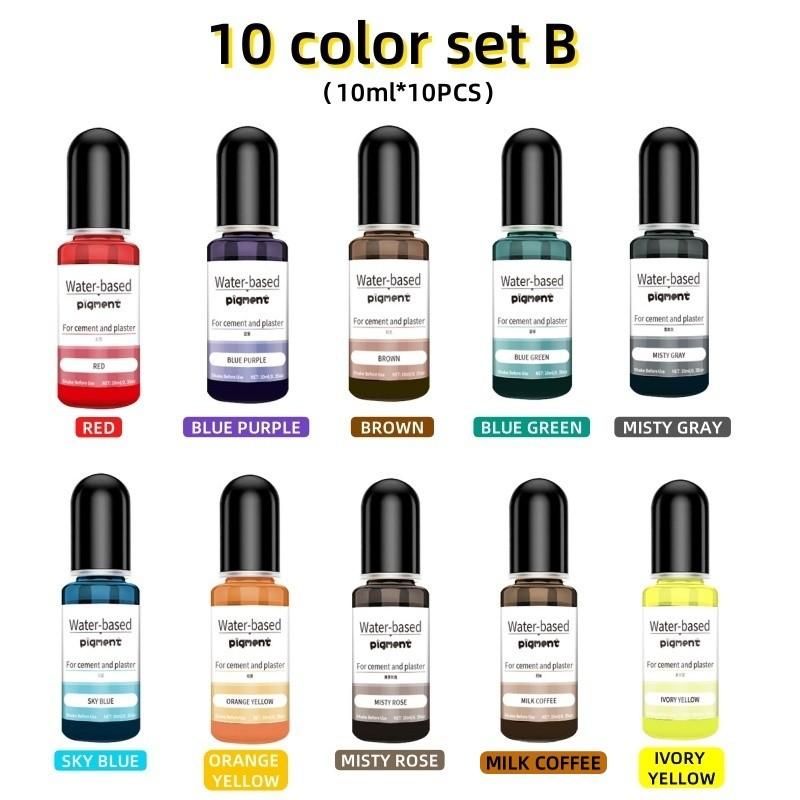 Water-soluble dye, 10ml*10 color set, used for gypsum dyeing, jewelry casting process supplies