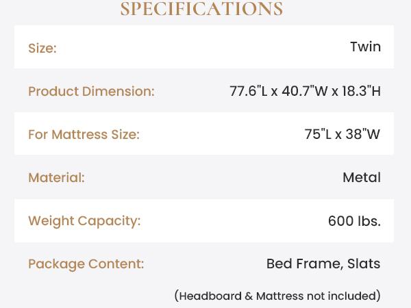 SHA CERLIN Heavy Duty Platform Bed Frame-Twin/Full/Queen/King/【Frame Only No Mattress】Self-Attached Headboard/No Box Spring Needed/Noise-Free & Non-Slip Design #ChristmasGifts#TikTokShopBlackFriday