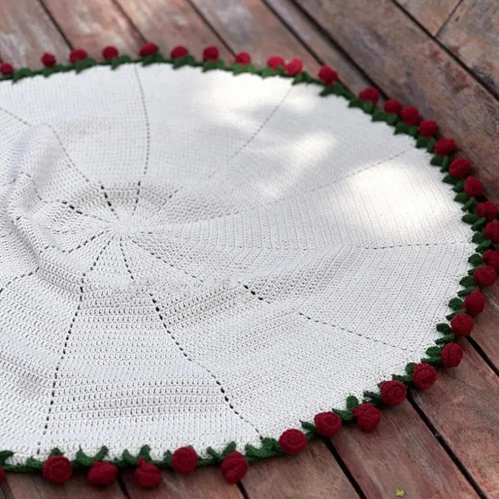 Rose Blanket Bouquet With Gift Bag Crochet Handmade Blanket of Roses Birthday Valentine's Day Gift for Girlfriend