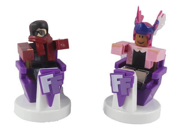 8pcs 2.5-3 Inch Roblox Fashion Famous Action Figures With T-Stage 2 Chairs Display Accessories Box Toy Set in stock