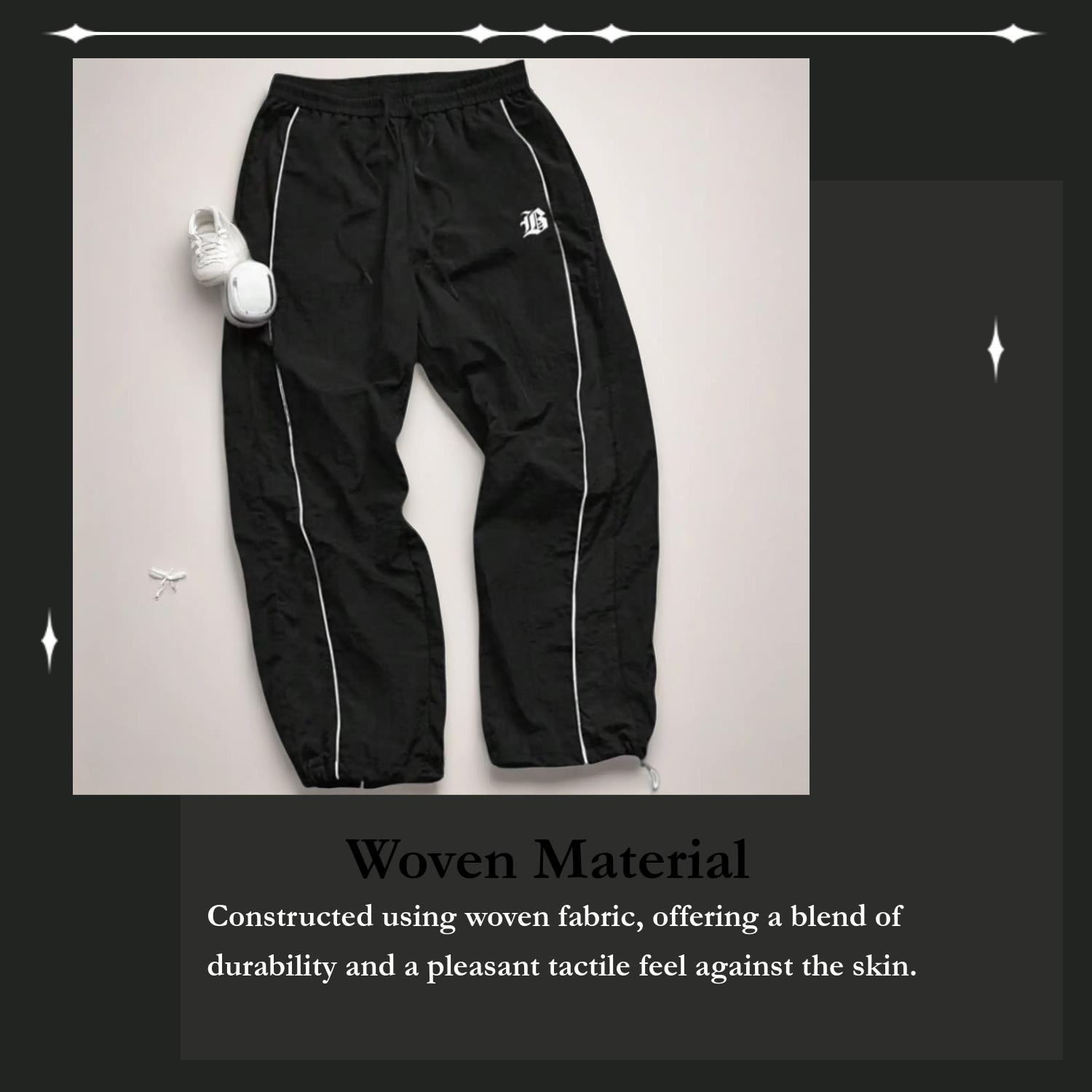 Men's Casual Sporty Long Pants, Loose Fit Drawstring Cuff, Fashionable Print, Lightweight Fabric, Perfect for Daily Wear Men's Casual Sporty Long Pants, Loose Fit Drawstring Cuff, Fashionable Print, Lightweight Fabric, Perfect for Daily Wear