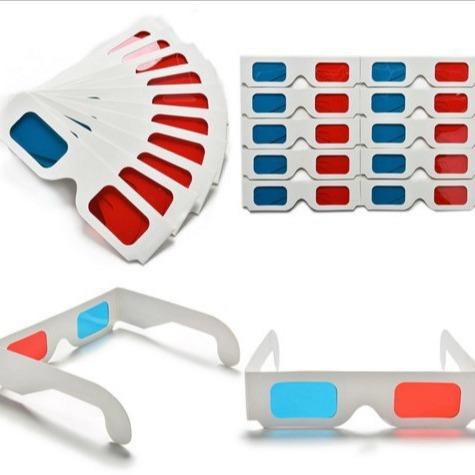Creative Paper 3D Glasses with Blue Lenses, Special for Movie Viewing, Kids Party Photo Props, Fun and Unique Accessories