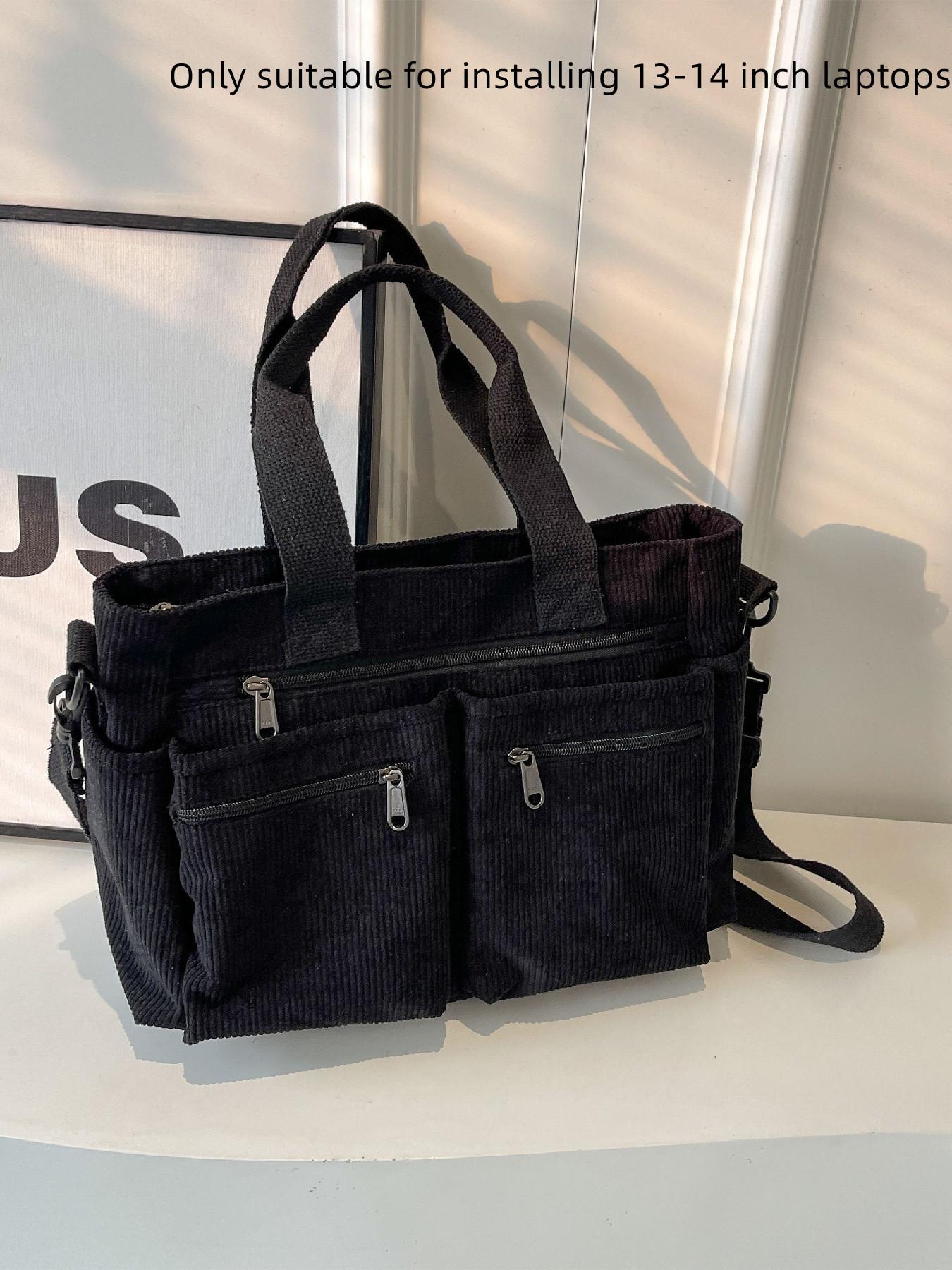 25 fall&winter Women's Casual Solid Color Zipper Crossbody Bag, Large Capacity Multi-pocket Design Portable Shoulder Bag for Daily Used, Girl Fashionable Shopping Bag