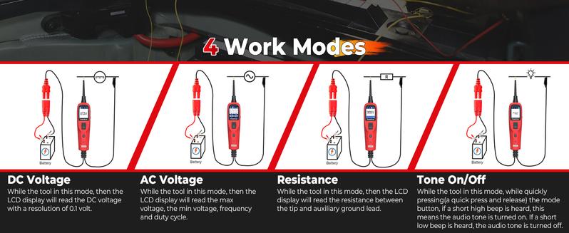 Autel Circuit Tester PS100, Power Circuit Probe Scan Tool, 12-24V Electrical Short Open Breaker Circuit Finder, Auto Circuit Tester, Digital Multimeter/Relay & Diode Resistance Tool Kit, 20FT Long Cord Autel Circuit Tester PS100, Power Circuit Probe Scan Tool, 12-24V Electrical Short Open Breaker Circuit Finder, Auto Circuit Tester, Digital Multimeter/Relay & Diode Resistance Tool Kit, 20FT Long Cord