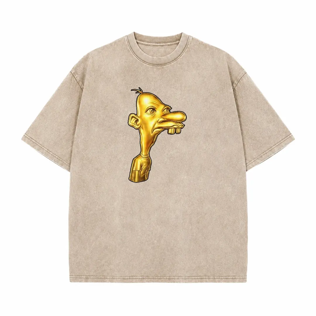 BIEGE-Washed shirt