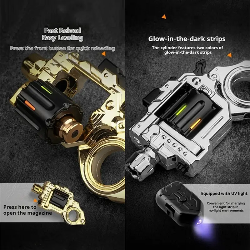 Product Introduction of Mini Stress Relief Toy Metal Blaster Emittable Soft Bullet Gun Toy Fingertip Toys 14