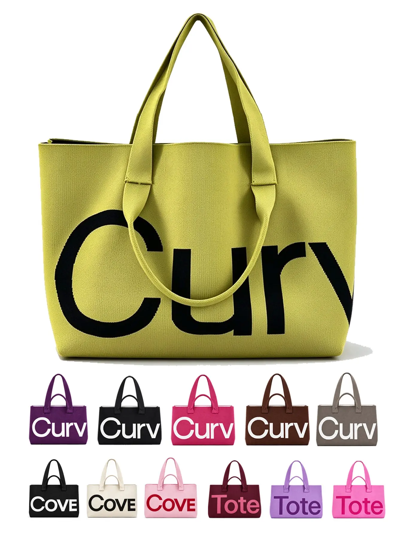 Autumn and winter new simple and fashionable canvas tote bag with letter print, extended handles, large-capacity interior storage design, available in multiple colors, a practical tote bag for everyday use, commuting, shopping, and traveling.