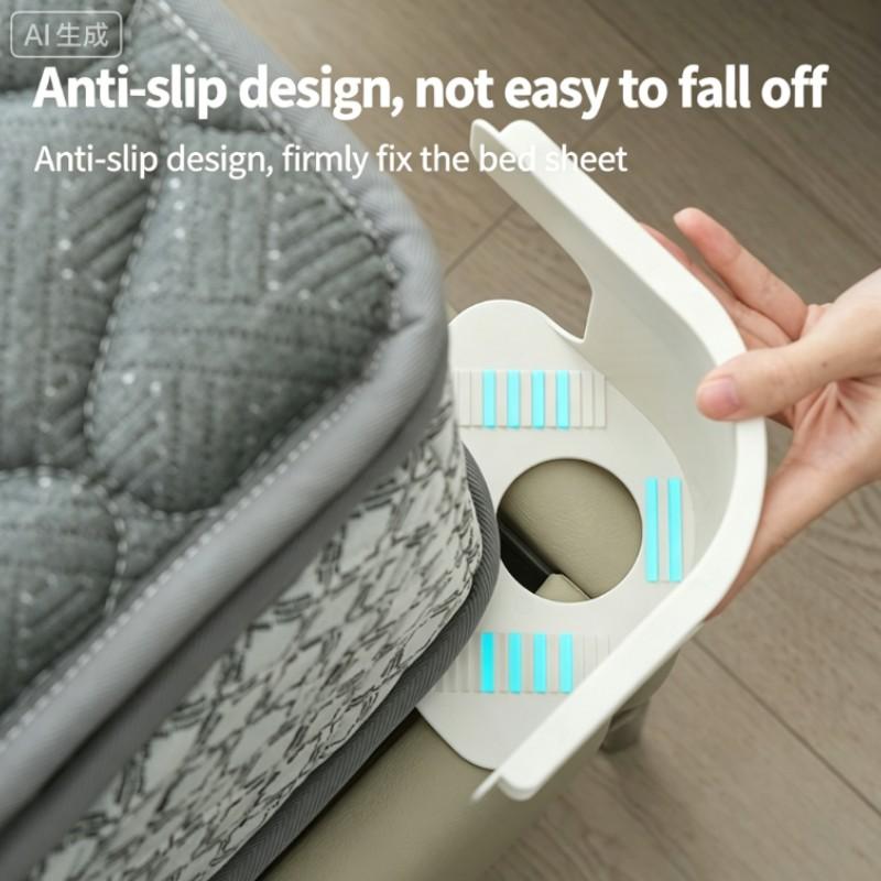 Japanese Bed Sheet Holder, Anti-Slip No-Needle Clip, Invisible Slot Design, Secure Bed Linen Fixer, Easy to Use, Durable & Reliable