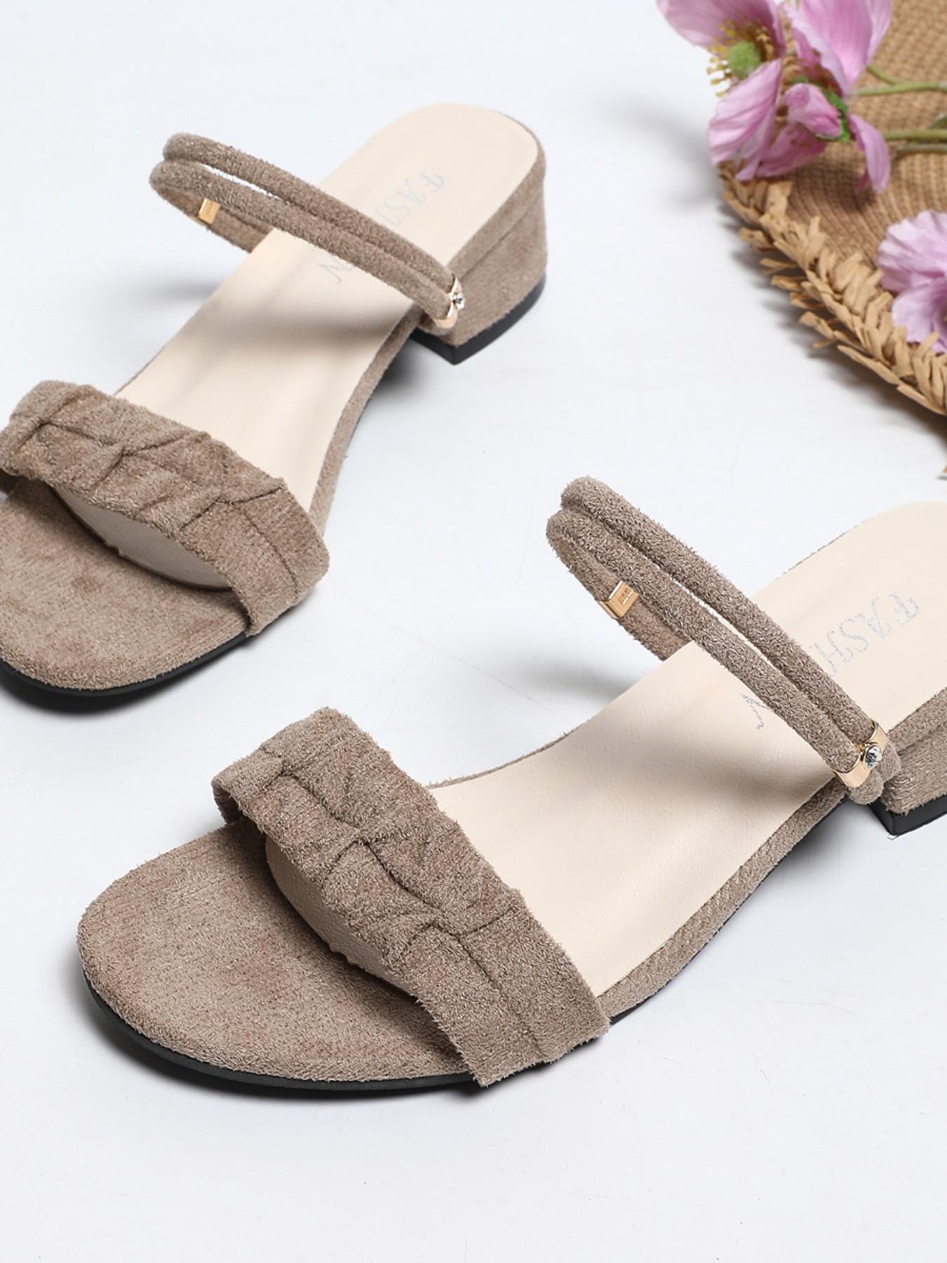 Comfortable Two-Way Folded Sandals, Thick Heel Stability, Soft Sole Non-Irritating, Ideal for Long Hours at Work, Perfect for Standing Jobs