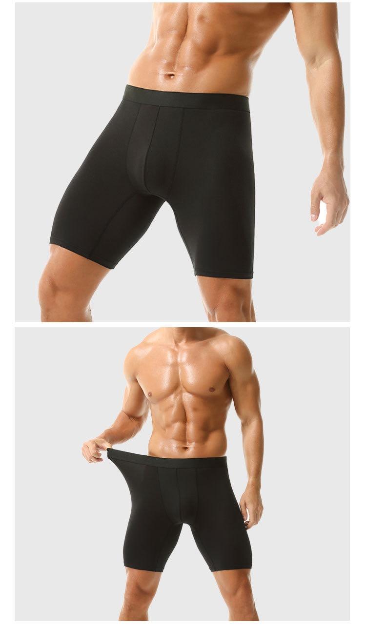 6 Pack Men’s Long Leg Boxer Briefs M-5xl, No Chafing and Breathable Sport Athletic Underwear, Quick Dry for Gym & Daily Use