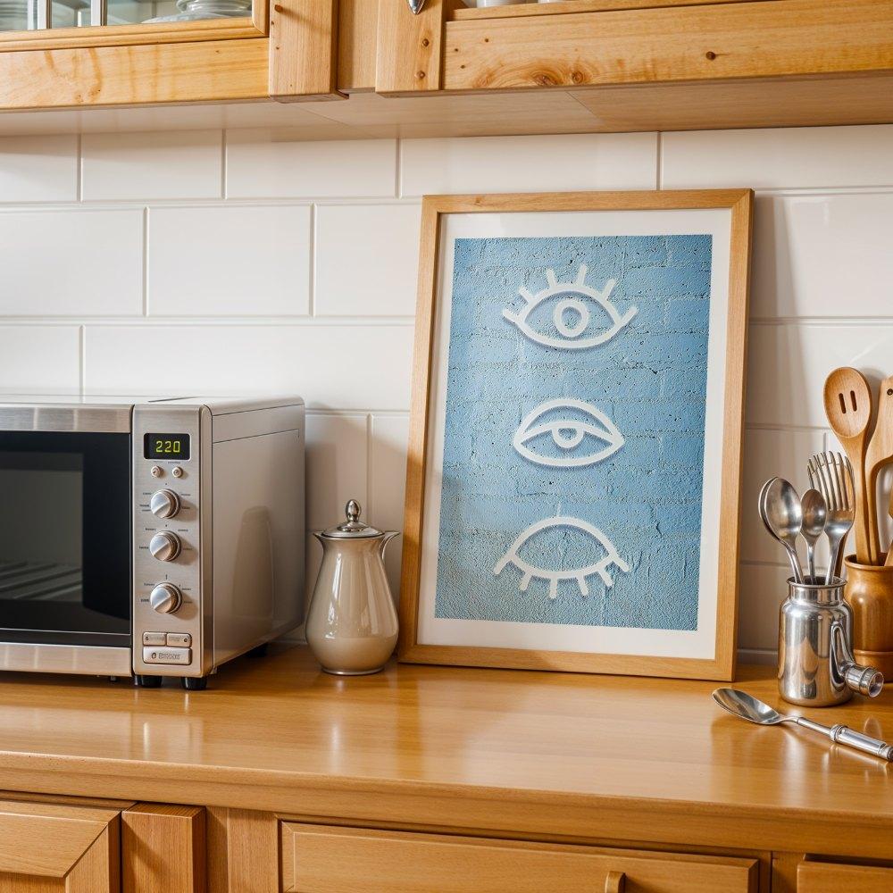 Evil Eye Pattern Unframed Painting, 1 Count Wall Art Canvas Printing, Wall Decor for Home Living Room Bedroom Study Room, Ornaments