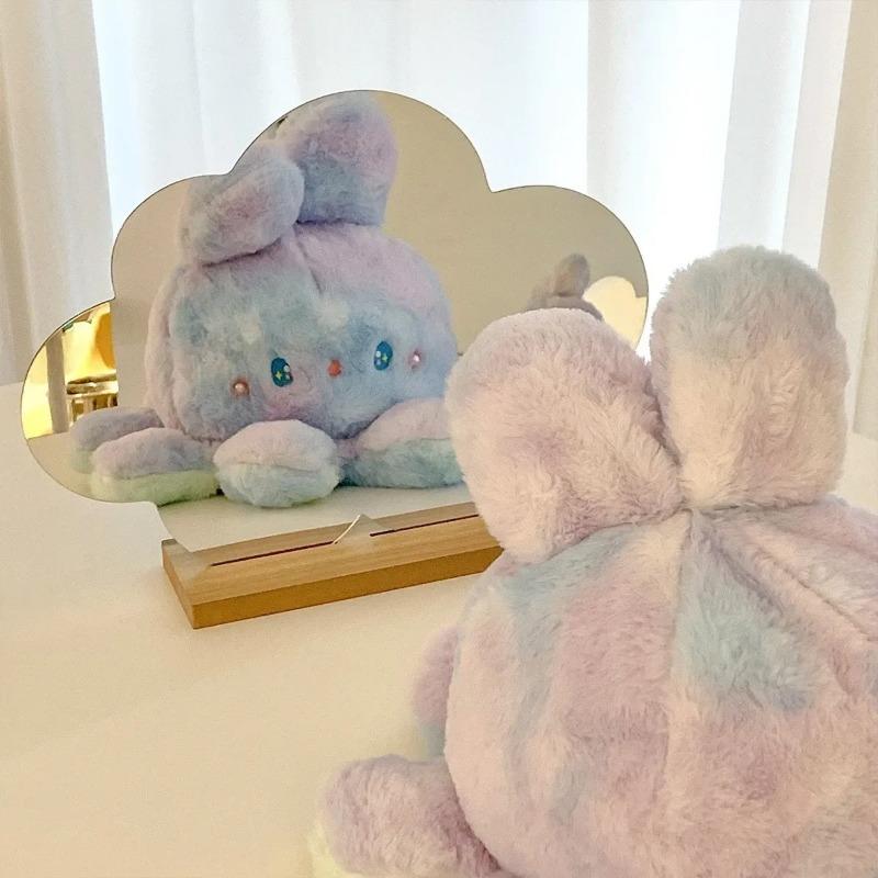Stuffed Animal 20-50cm Fluffy Flip Plush Toy Colorful Rabbit Octopus Double Face Reversed Cosplay Plushie Peluche Cuddly Gifts