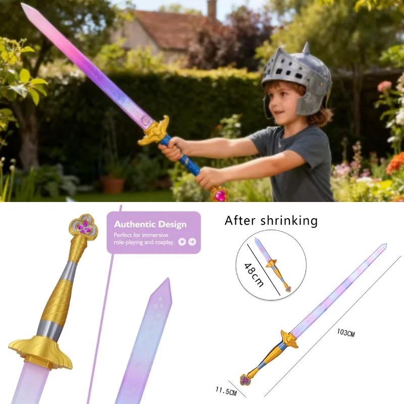 Demon Hunter Hight Quality Cosplay Anime Rumi Sword With Symbol Outfits Prop Scalable Purple Long Sword Accessories Roleplay Prop Gift