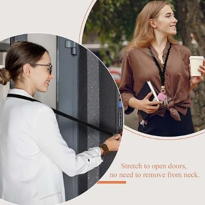 Stretchy Scrunchie Lanyard for ID Badges – Cute Neck Lanyard for Keys | Retractable Keychain Holder for Women Stretchy Scrunchie Lanyard for ID Badges – Cute Neck Lanyard for Keys | Retractable Keychain Holder for Women