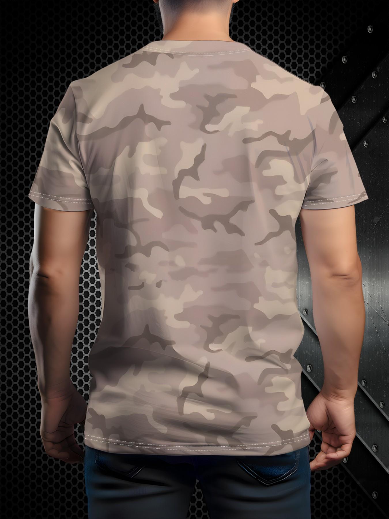 Men's Casual Short Sleeve T-Shirt, Oversized H-Type Fit, All over Print, Breathable Pure Cotton, Trendy Street Style, Summer New Arrival