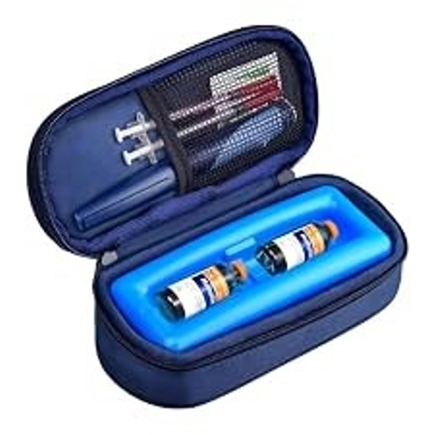 Insulin Vial Cooler Travel Case - TSA-Approved Portable Refrigerated Medicine Bag with Protective Ice Brick, Keeps Diabetes Medication Cool During TravelGift