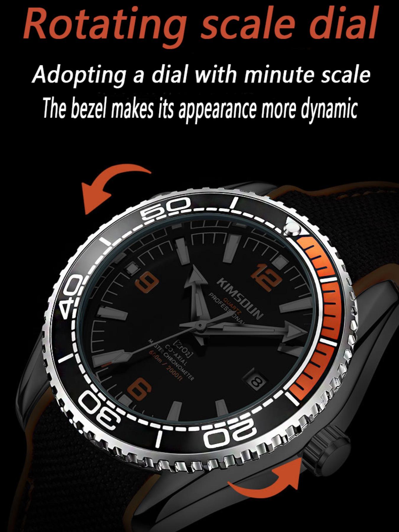 Men's Fashion Sport Quartz Watch, Luminous Dial Calendar, Casual Round Dial Analog Watch, Analog Quartz Watches, Perfect Gift for Birthday, All Seasons Wearable detail 4