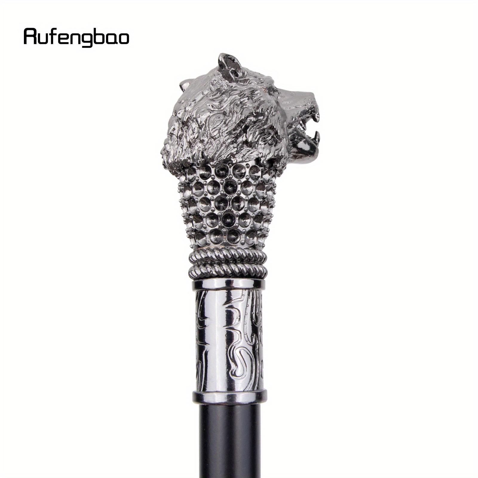 Silver Wolf Fashion Stick Decorative Stick Cospaly Vintage Party Fashionable Cane Crosier 91cm