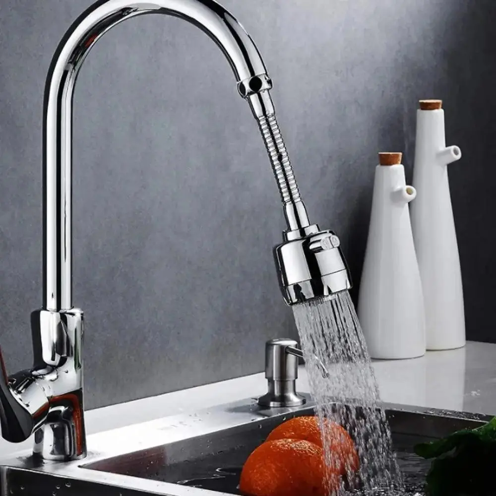 Universal Metal Kitchen Tap Head, 360° Rotating Water-Saving Nozzle that Fits Most Standard Taps for Convenient Daily Chores, 360° Rotating Faucet Sprayer, Fits Most Standard Kitchen Taps
