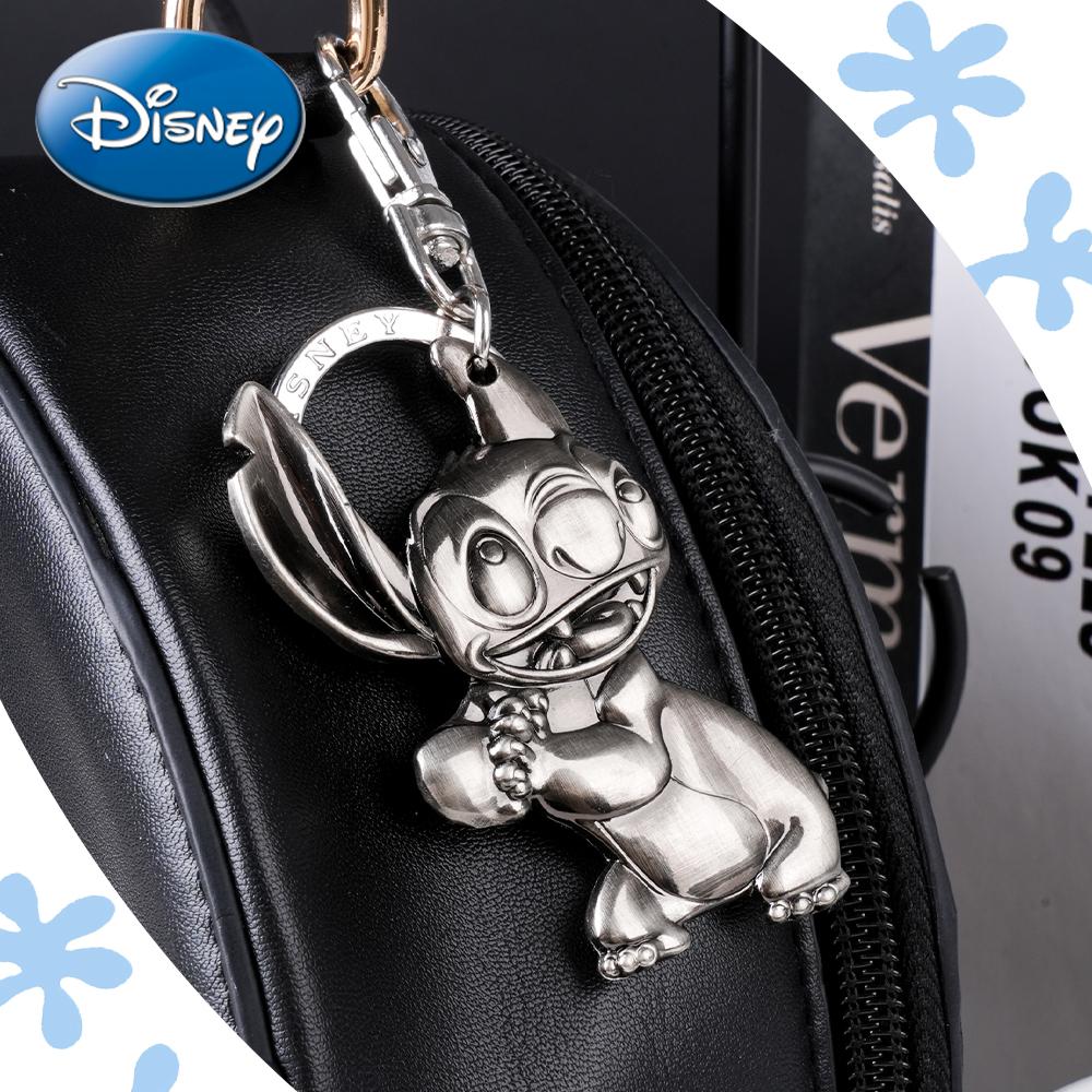 Disney Officially Licensed Stitch Pewter Keyring Metal Keychain for Family and Friends Funny anniversaries Valentine's Birthday Christmas Day Gifts