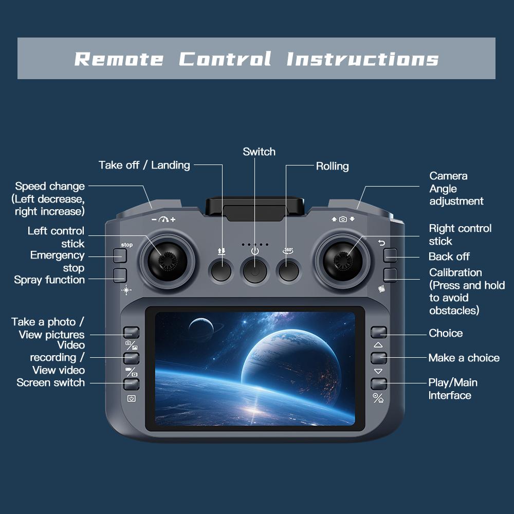 6K Camera Drone FPV RC Quadcopter Foldable Screen Remote Dual Battery 6K Camera Drone FPV RC Quadcopter Foldable Screen Remote Dual Battery